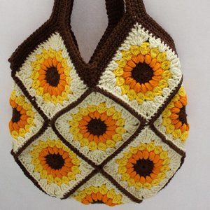 Crochet granny square bag